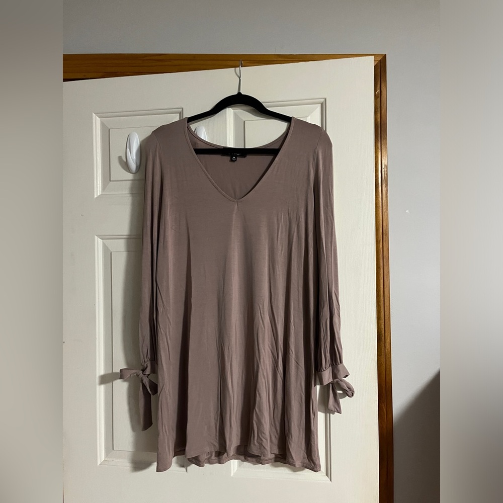 LULUS: Light Brown Dress w Cut Outs In Arm